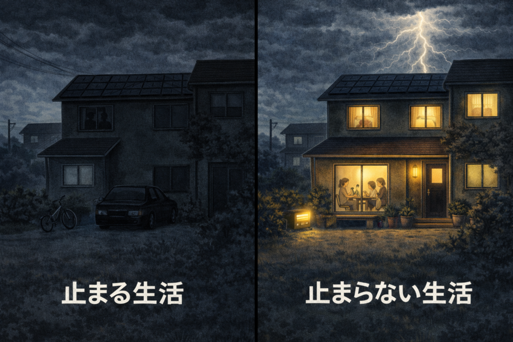 電気がある家ない家