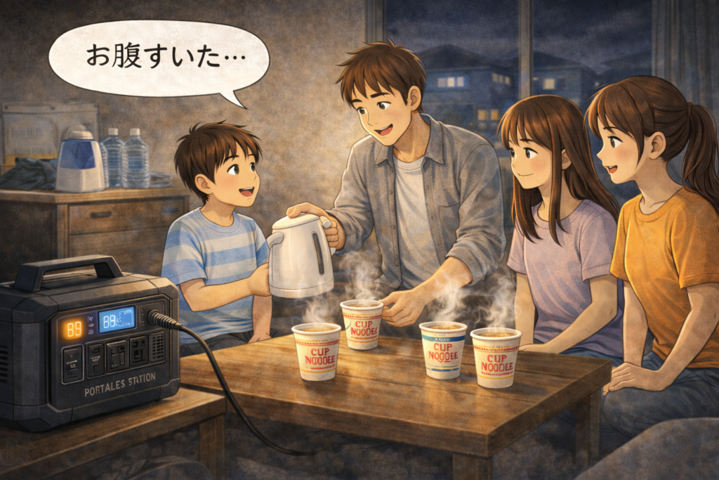 お湯の使える非常食