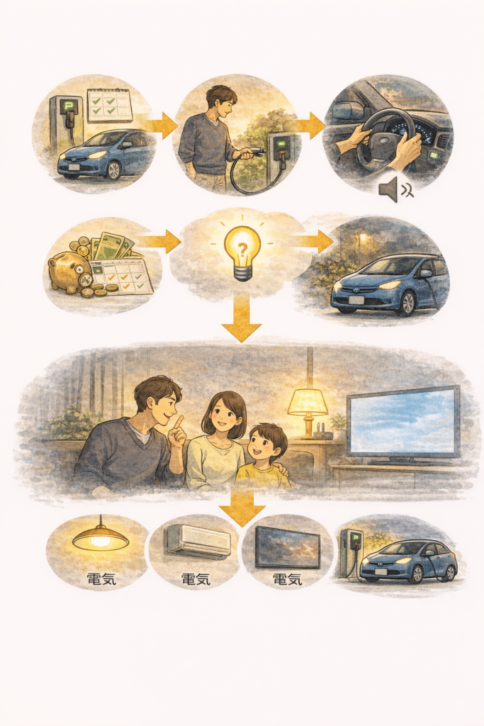 EV生活で最初に感じること