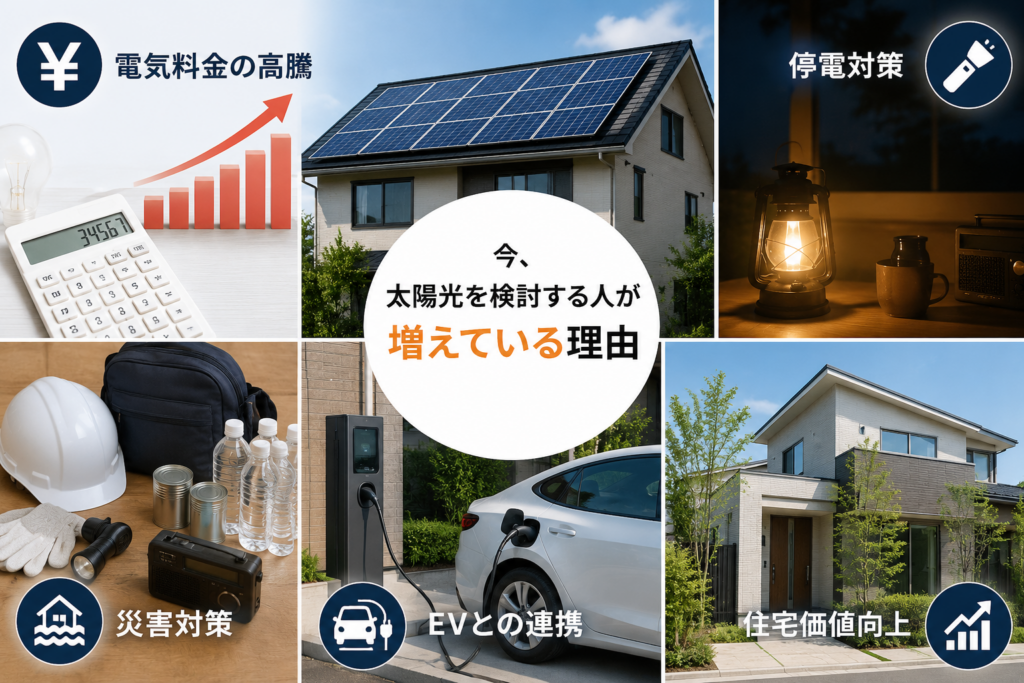 太陽光を検討する人が増えている理由